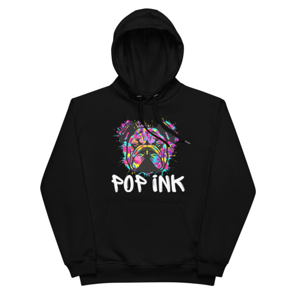 Sweat à capuche Popink art dog premium écologique unisexe