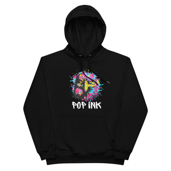 Sweat à capuche Popink art aigle premium écologique unisexe