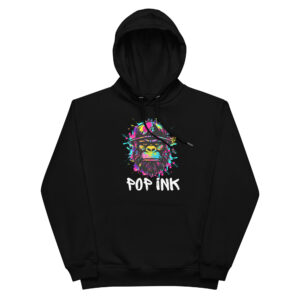 Sweat à capuche Popink art gorille gangster premium écologique unisexe