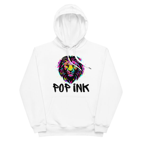 Sweat à capuche Popink art lion premium écologique unisexe