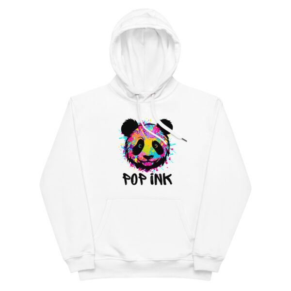 Sweat à capuche Popink art panda premium écologique unisexe