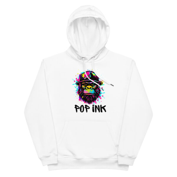 Sweat à capuche Popink art gorille gangster premium écologique unisexe