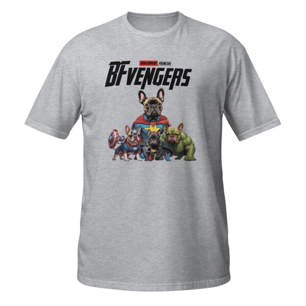 T-shirt bouledogue français vengers Unisexe – Image 2