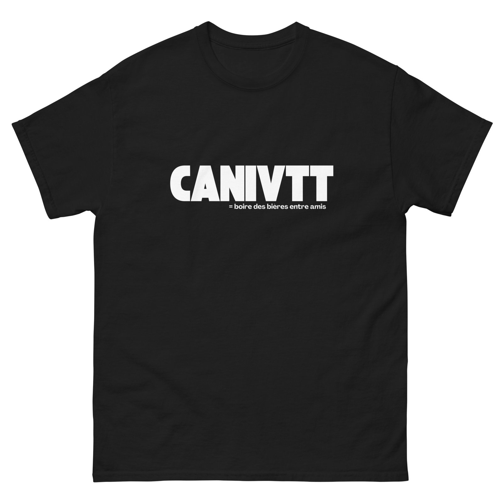 T-shirt caniVTT apéro unisexe NOIR