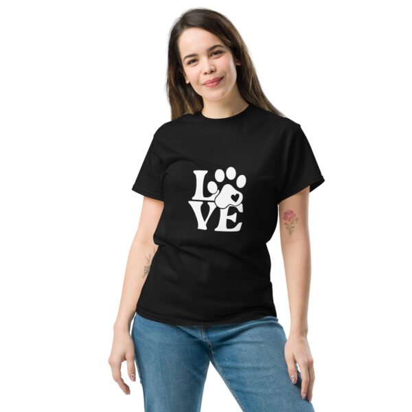 T-shirt love unisexe NOIR – Image 2