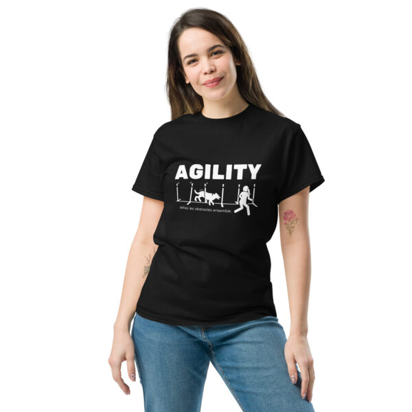 T-shirt agility slalom unisexe NOIR – Image 2