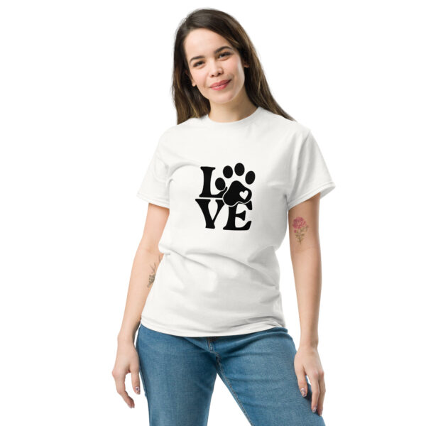 T-shirt love unisexe BLANC – Image 2