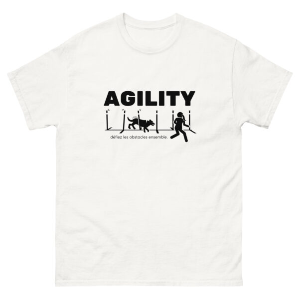 T-shirt agility slalom unisexe BLANC – Image 3