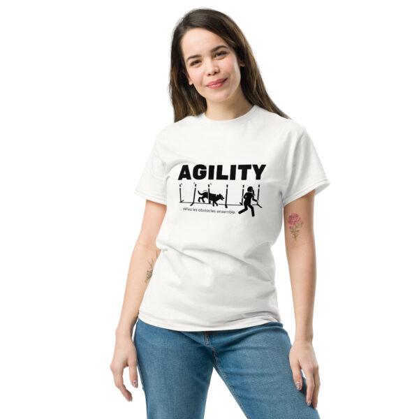 T-shirt agility slalom unisexe BLANC – Image 4