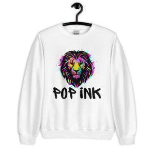 Sweat Unisexe à Col Rond Pop'ink Art 2024 lion