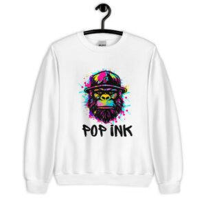 Sweat Unisexe à Col Rond Pop'ink Art 2024 gorille gangster
