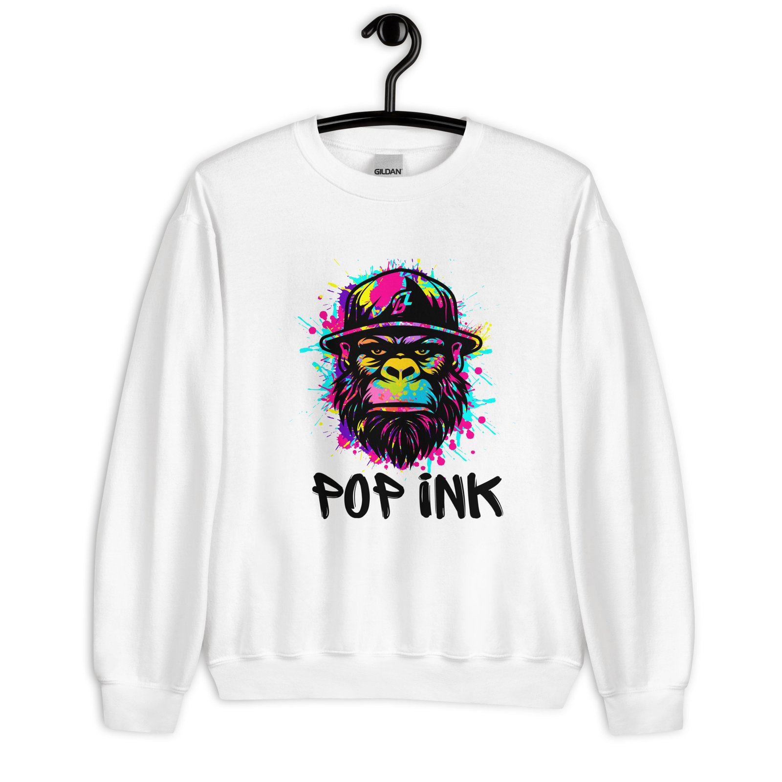 Sweat Unisexe à Col Rond Pop’ink Art 2024 gorille gangster