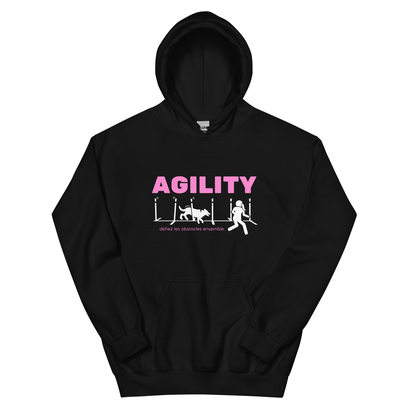 Sweat à capuche agility slalom NOIR