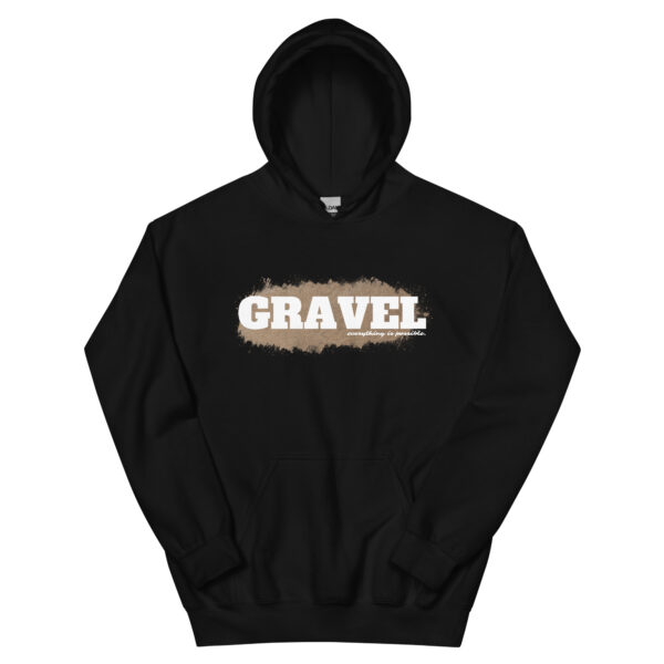 Sweat à capuche gravel gravier NOIR