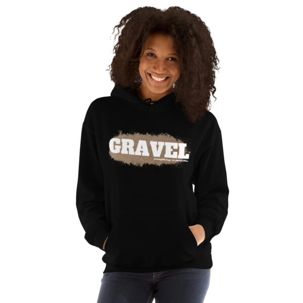 Sweat à capuche gravel gravier NOIR – Image 2