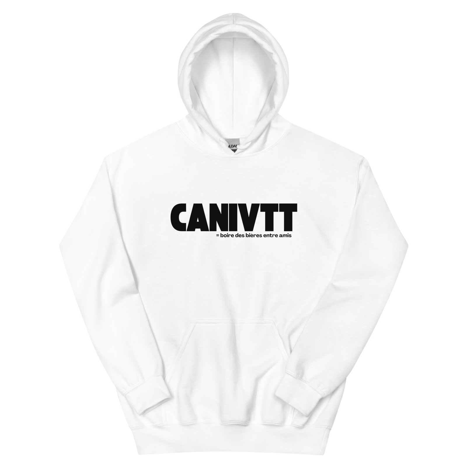 Sweat à capuche canivtt apéro BLANC