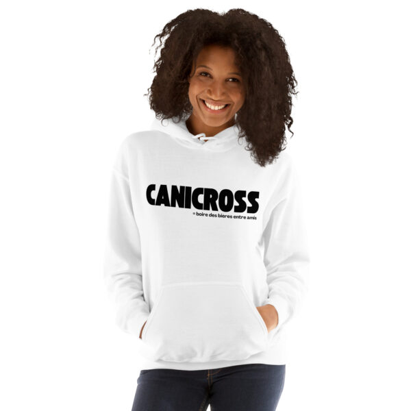 Sweat à capuche canicross apéro Unisexe BLANC – Image 2