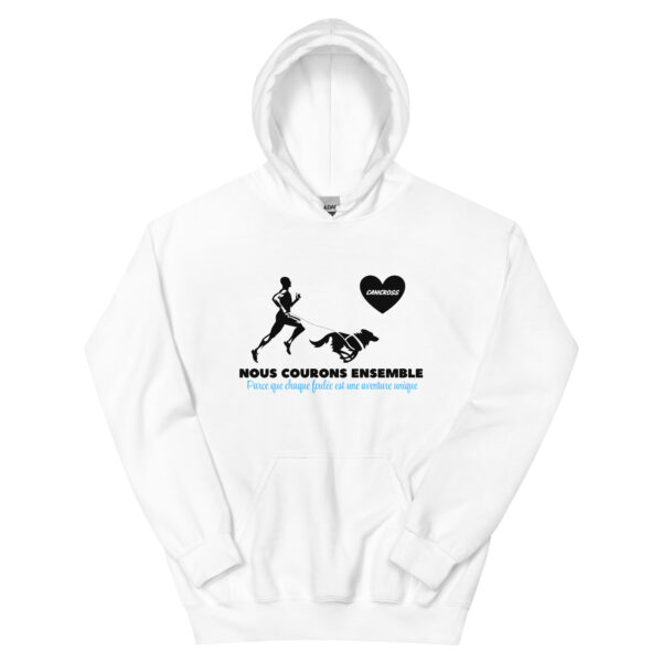 Sweat à capuche canicross essentiel M BLANC