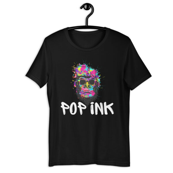 T-shirt Pop'Ink art singe gangster 2024 unisexe Noir | Bleu