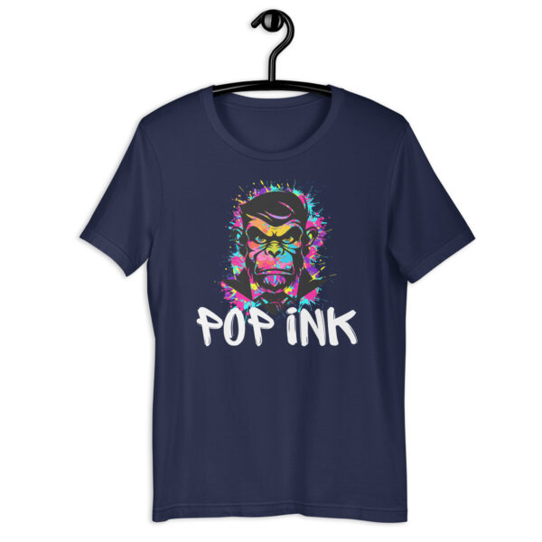 T-shirt Pop'Ink art singe 2024 unisexe Noir | Bleu – Image 2