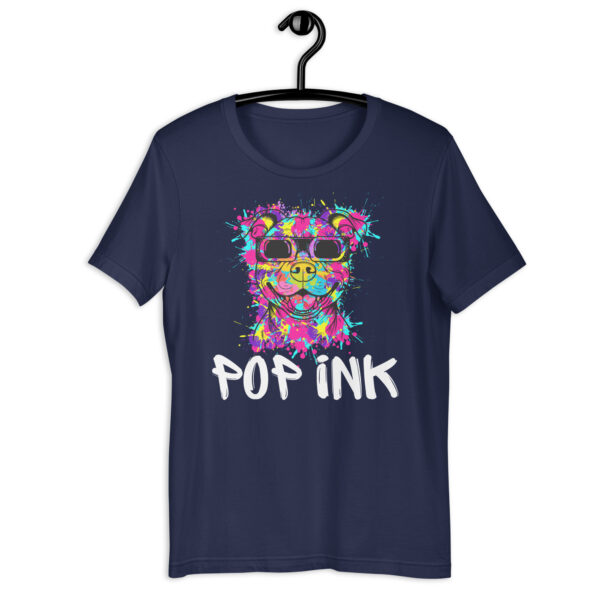 T-shirt Pop'Ink art dog 2024 unisexe Noir | Bleu – Image 2