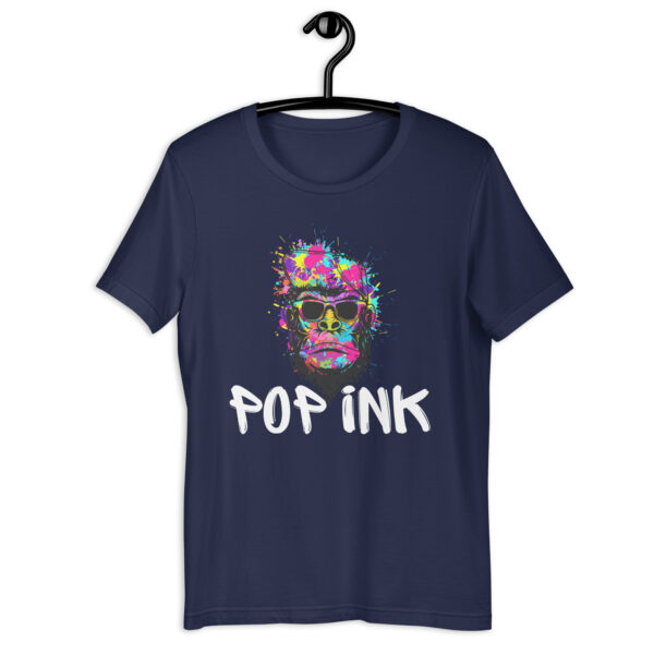 T-shirt Pop'Ink art singe gangster 2024 unisexe Noir | Bleu – Image 2