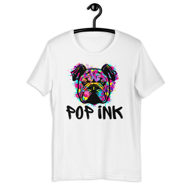 T-shirt Pop'Ink art chien 2024 unisexe Blanc