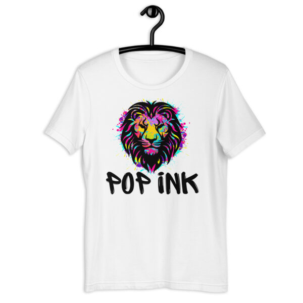 T-shirt Pop'Ink art lion 2024 unisexe Blanc