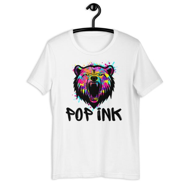 T-shirt Pop'Ink art grizzly 2024 unisexe Blanc