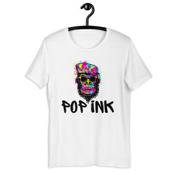 T-shirt Pop'Ink art singe gangster 2024 unisexe Blanc