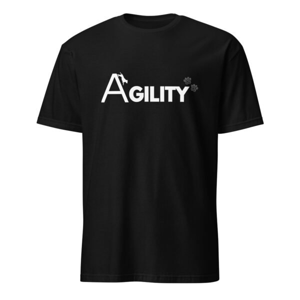 T-shirt Agility noir Unisexe à Manches Courtes